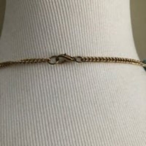 Long Beaded Multi Color Statement Necklace Gold Tone - Picture 5 of 6